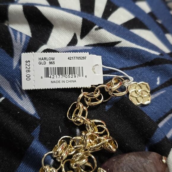 Kendra Scott Harlow Pale Purpleish Pink Large Statement Necklace New! - Picture 9 of 9